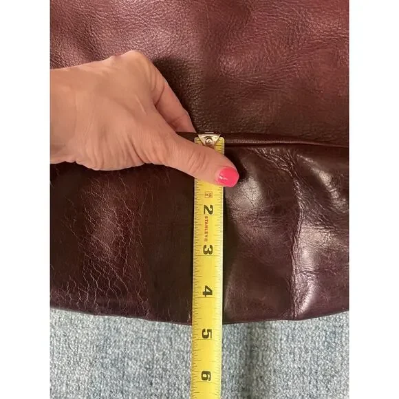 FRYE Melissa Slouchy Burgundy Antique Leather Large Hobo Crossbody Purse Bag - Picture 14 of 14